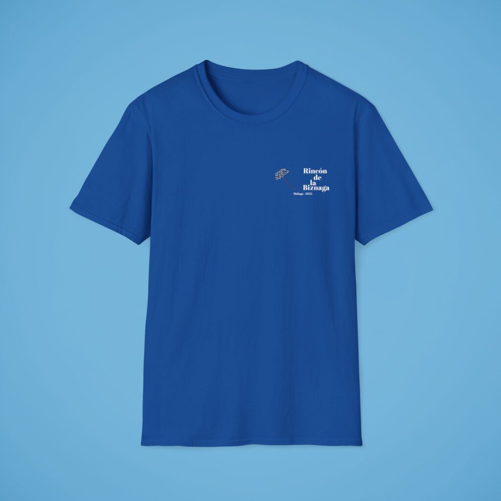 Camiseta básica Rincón de la Biznaga – Algodón ético, logo blanco