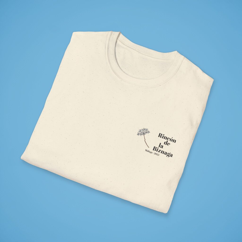 Camiseta básica Rincón de la Biznaga – Algodón ético, logo negro