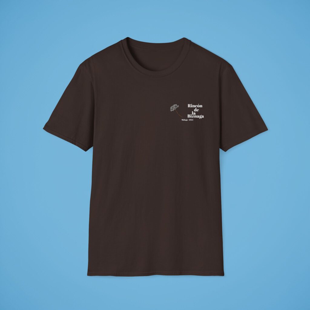 Camiseta básica Rincón de la Biznaga – Algodón ético, logo blanco