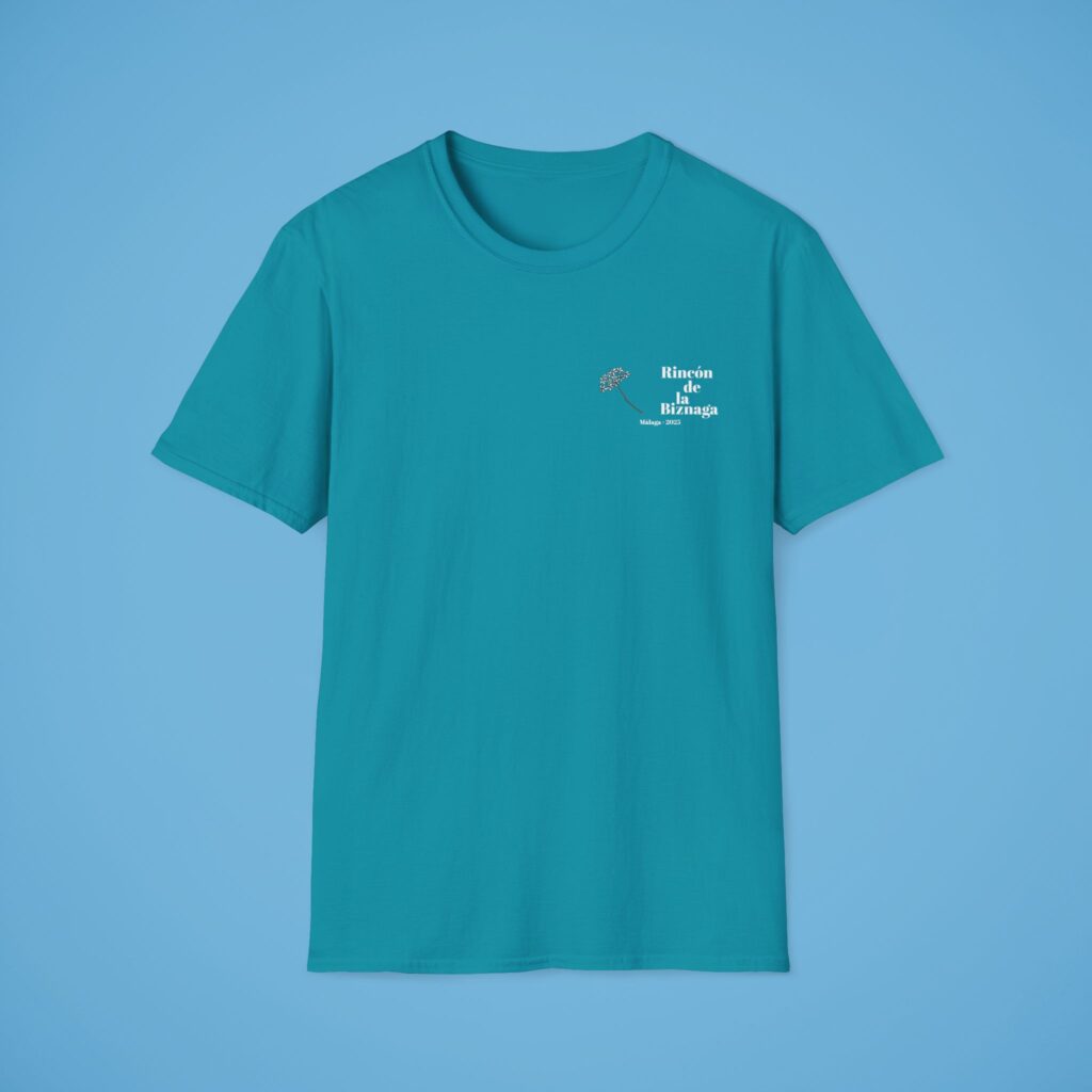 Camiseta básica Rincón de la Biznaga – Algodón ético, logo blanco