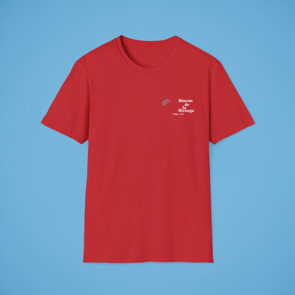 Camiseta básica Rincón de la Biznaga – Algodón ético, logo blanco