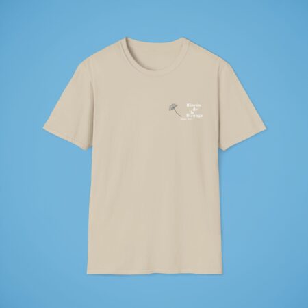 Camiseta básica Rincón de la Biznaga – Algodón ético, logo blanco