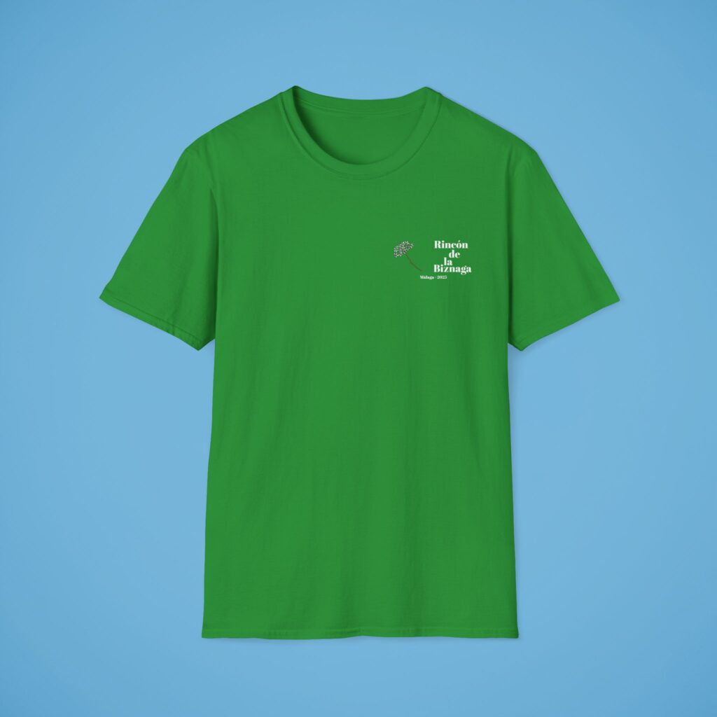 Camiseta básica Rincón de la Biznaga – Algodón ético, logo blanco