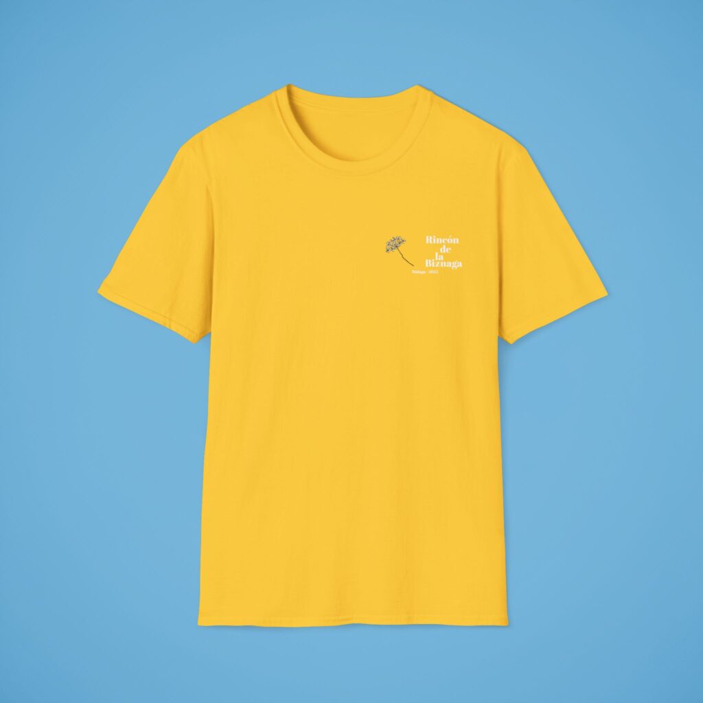 Camiseta básica Rincón de la Biznaga – Algodón ético, logo blanco