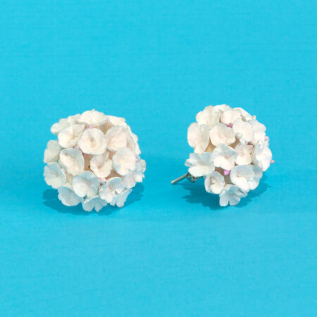 Pendientes Biznaga de porcelana – Hechos a mano en Málaga: imagen 3